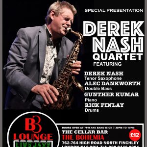 Derek Nash Band - Sunday 31st May 2026