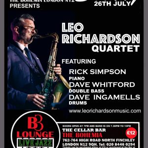 Leo Richardson Quartet - Sunday 26th July 2026